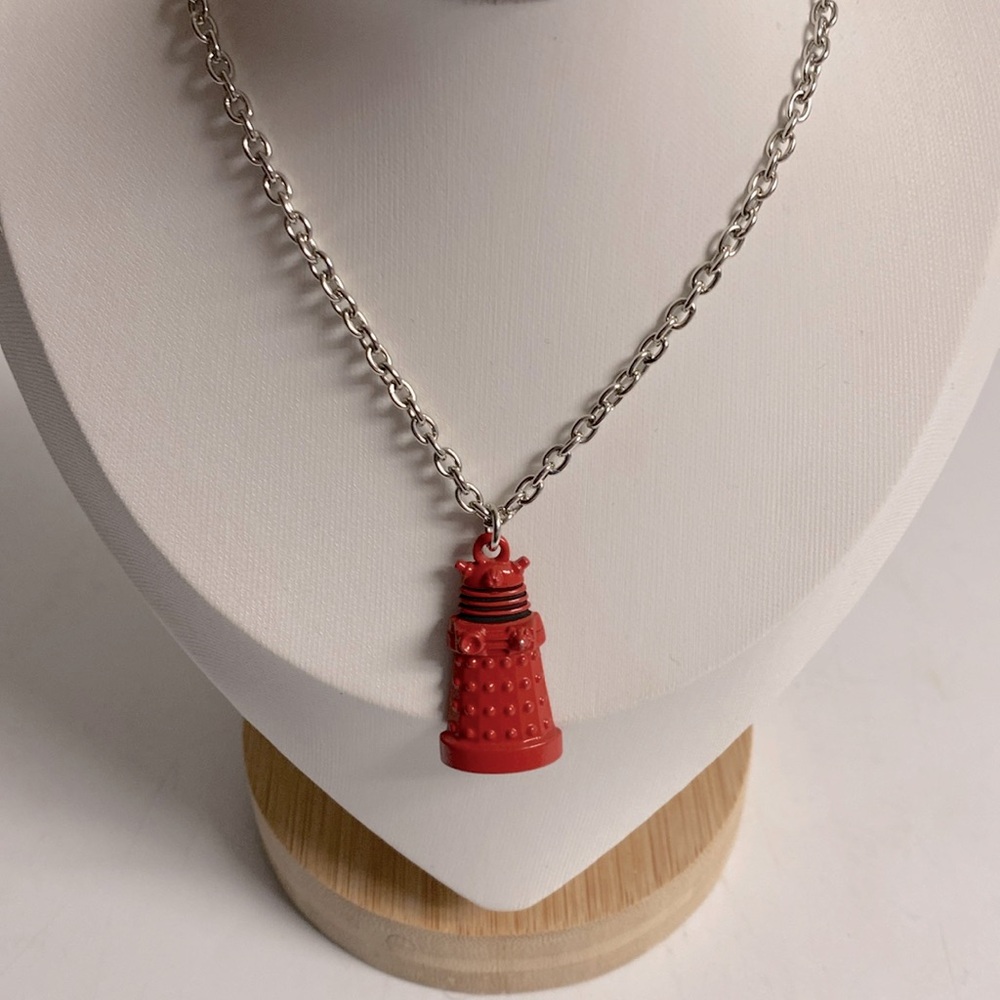 Stainless Steel Doctor Who Red Dalek Necklace